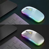 cheap Mice-LED Wireless Mouse Slim Silent Mouse 2.4G Portable Mobile Optical Office Mouse with USB and Type-c Receiver 3 Adjustable DPI Levels for Laptop PC Notebook MacBook