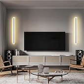 economico Luci da parete-Lightinthebox Lampada da Parete Lunga Minimalista, Lampada da Parete Moderna a LED da 40 cm/60 cm, Lampada da Parete per Soggiorno, Camera da Letto, Comodino, Lampada da Parete per Interni in