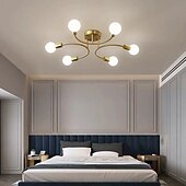 cheap Ceiling Lights-Golden Bedroom Ceiling Lamp Creative Multi Head Simple Living Room Dining Room Lamp Household Led Main Lamp