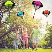 economico Sport e divertimento all&#039;aria aperta-4 set di paracadute da lancio a mano per bambini all&#039;aperto giocattoli divertenti giochi per bambini con paracadute a volo sportivo con mini soldato