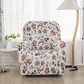 cheap Recliner Chair Cover-Recliner Covers Slipcovers Super Stretch Floral Printed Sofa Couch Cover Non Slip 1 Seater Lazy Boy Chair Covers Furniture Protector with Side Pocket for Living Room