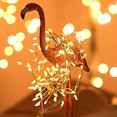 preiswerte Batterie-Lichterketten-elegante Lichterkette mit 5 m 200 LEDs und Feuerwerkskörpern für Hochzeitsfeiern, 2 m 100 LEDs in Kupfer, wasserdichte Lichterkette mit Sternenhimmel für Schlafzimmer, Kranzdeko
