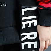 economico Completini per bambini-Unisex 3D Alfabetico Set felpa con cappuccio e pantaloni della tuta Completo Manica lunga Autunno Inverno Di tendenza Stile di strada Bambino 3-13 anni Da mare Strada Standard