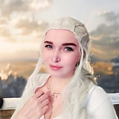 ハウス・オブ・ザ・ドラゴン ダエリス・ターガリエン ウィッグ ロングカーリーブレイドウィッグ 女性用 ブロンド フェアリーエルフコスプレ用ウィッグ パーティー アクセサリー ウィッグキャップ ハロウィンウィッグ お買い得  映画キャラクターウィッグ-ハウス・オブ・ザ・ドラゴン ダエリス・ターガリエン ウィッグ ロングカーリーブレイドウィッグ 女性用 ブロンド フェアリーエルフコスプレ用ウィッグ パーティー アクセサリー ウィッグキャップ ハロウィンウィッグ