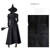 cheap Couple &amp; Group Costumes-Witch Dress Cosplay Costume Hat Kid&#039;s Adults&#039; Women&#039;s Girls&#039; Halloween Carnival Masquerade Easy Carnival Costume for Walpurgis Night