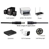 economico Accessori LED-2 pz 30 cm dc 5,5 mm x 2,5 mm maschio a femmina cavo di collegamento interruttore (adatto per telecamera di sicurezza cctv led)