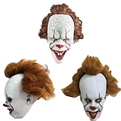 Недорогие Аксессуары-Люминесцентная маска Стивена Кинга it Pennywise Horror, клоун, Джокер, маска, клоунская маска, фестиваль, косплей, костюм, реквизит (7,8 &quot;* 9,8&quot; * 9,8 &quot;) для Хэллоуина