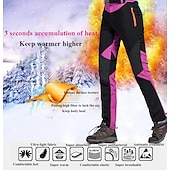 cheap Bottoms-Women&#039;s Hiking Pants Trousers Fleece Lined Pants Softshell Pants Winter Outdoor Waterproof Windproof Thermal Warm Elastic Waist Fashion Bottoms Blue Red Skiing Camping Ski / Snowboard