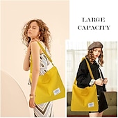 economico Borsette e borse tote-borsa a tracolla in tela da donna – borsa a tracolla minimalista regolabile per uso casual, da viaggio e quotidiano