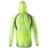 billiga Jackor och västar för män-Herr Vindtät jacka Cykeljacka Regnjacka Hög synlighet Vattentät Vindtät Andningsfunktion Cykel Jacka Regnjacka Bergscykling Vägcykling Stadscykling Vit ljusgrön Blå Cykelkläder / Långärmad / Elastisk