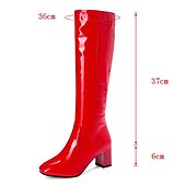 levne Módní boty-dámské bílé kozačky nad kolena s blokovým podpatkem - elegantní design na zip pro zimní módu