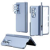 voordelige Samsung-hoesje-telefoon hoesje Voor Samsung Galaxy Z-vouw 7 Z Fold 5 Z Fold 4 Z Fold 3 Volledig hoesje Omdraaien Potloodhouder Beplating Effen PC