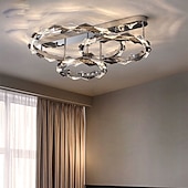 cheap Ceiling Lights &amp; Fans-80 cm Ceiling Light LED Crystal Stainless Steel Designer Art Electroplated Modern 220-240V