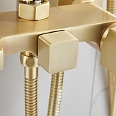 abordables Robinets de douche-Robinet de douche, système de douche Système de pommeau de douche à effet pluie Ensemble de massage à jet corporel - Douchette incluse