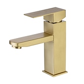 abordables Robinets de lavabo-robinet d&#039;évier de salle de bain, finitions électrolytiques / peintes classiques en acier inoxydable ensemble central robinets de bain à un trou à une poignée