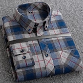 preiswerte Businesshemden für Herren-Herren Oberhemd Kariertes Hemd trachtenhemd Kragenhemd Knopfhemd Schottenstoff Hochzeit Arbeitskleidung A B C E Langarm Kragen Frühling Winter Bekleidung Button-Down