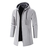 economico Maglioni Cardigan da uomo-Per uomo Felpa Cardigan Maglione Felpa con cappuccio Maglione con zip Giacca maglione A coste Maglia Tunica Lavorato a maglia Tinta unica Con cappuccio Essenziale Moda Esterno Giornaliero
