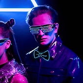 olcso csillaggalaxis projektor fényei-LED Világító Csokornyakkendő Fény Luminous Állítható Buli Jelmez Kiegészítők Világító Dekorációhoz Esküvői Fesztivál Glow Parti Kellék