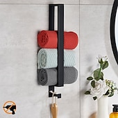 cheap Towel Bars-Self Adhesive Towel Rack Multi-Function 40cm Towel Bar Bathroom Rack 304 Stainless Steel(Black/Chrome/Brushed Nickel)