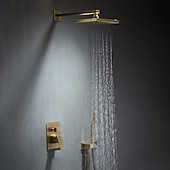 abordables Robinets de douche-Robinet de douche, robinet de douche Système de pommeau de douche à effet pluie - Douchette incluse