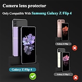 tanie Folie ochronne do telefonów Samsung-1 zestaw Osłona obiektywu kamery Na Samsung Galaxy Z Flip 7 Z Flip 5 Z Flip 4 Szkło hartowane Stop aluminium Twardość 9H Antyodciskowa Diament Odporne na zadrapania