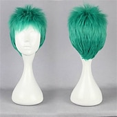 cheap Anime Wigs-Mcoser Roronoa Zoro ONE PIECE Wigs Short Green Fluffy Synthetic Hair OP Heat Resistance Fiber Cosplay Wig Pelucas Halloween Wigs