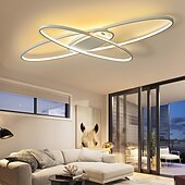 お買い得  シーリングライト調光可能タイプ-90 cm 調光可能 フラッシュ マウント ライト PVC モダン スタイル クラシック スタイリッシュ ブラック モダン 北欧スタイル 110-240 v
