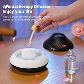 economico Luci intelligenti-Umidificatore d&#039;Aria Smart LED Diffusore Aromaterapia USB Colorato a Fiamma Diffusori Portatili per Oli Essenziali per Fragrante Ambientale in Casa
