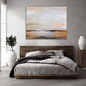 voordelige Schilderijen van landschappen-handgemaakte olieverf canvas muur kunst decoratieve abstracte mes schilderij landschap geel voor home decor gerold frameloze niet-uitgerekt schilderij