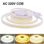 billiga COB Strip Lights-cob ledstrips, 360 lysdioder/m vattentät utomhusdekor, flexibelt ljusband med hög ljusstyrka, 3000k/4000k/6000k, 220v