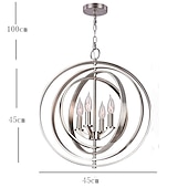 economico Luci a sospensione-45cm ciondolo lanterna design lampada a sospensione metallo galvanico finiture verniciate led 220-240v