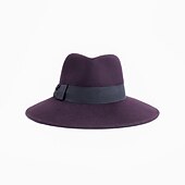 billige Festhatter-Hatter Ull Fedora Solhatt Avslappet Ferie Retro Rød Klassisk Britisk Med Ren Farge Tvinning Hodeplagg Hodeplagg