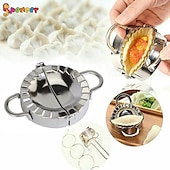 billige Kjøkkenutstyr og -redskap-2 stk rustfritt stål dumpling maker form, wrapper deig cutter pai ravioli empanadas presseform kjøkken tilbehør bakverk verktøy