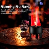economico Luci decorative-luci di halloween led falso fuoco fiamma luce 3d tremolante fuoco fiamma elettronica fiamma luce di notte prop simulata fiamma lampada prop per halloween natale decorazione del partito al coperto