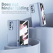 voordelige Samsung-hoesje-telefoon hoesje Voor Samsung Galaxy Z-vouw 7 Z Fold 5 Z Fold 4 Z Fold 3 Volledig hoesje Omdraaien Potloodhouder Beplating Effen PC