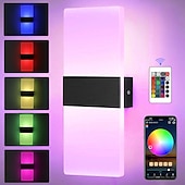 cheap Indoor Wall Lights-LED RGB WIFI Bluetooth 2.4G Dimming Wall Lamp 10W  RGB Smart Acrylic Indoor Wall Lamp APP Control Compatible with Alexa and Google home Assistant without Hub Suitable for Bedroom Corridor