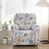 cheap Recliner Chair Cover-Recliner Covers Slipcovers Super Stretch Floral Printed Sofa Couch Cover Non Slip 1 Seater Lazy Boy Chair Covers Furniture Protector with Side Pocket for Living Room