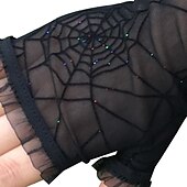 levne Příslušenství-Rukavice čarodějnice punkové gotické rukavice pro dospělé ženy Halloween snadný karnevalový kostým na Walpurgis Night