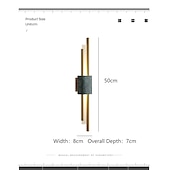 cheap LED Wall Lights-Lightinthebox 1-Light 50cm LED Wall Lights Classic Nordic Style Wall Lamps Line Design  Living Room Bedroom Aluminium Alloy Traditional Wall Light 110-120V 220-240V 5 W