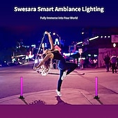 お買い得  スマートライト-RGB LEDスマートライトバーWiFi Bluetoothデスクトップ背景雰囲気ライト音楽同期TV壁コンピューターゲーム寝室ナイトライトShustar