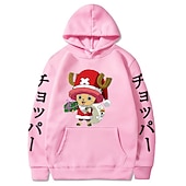 economico Grafica di personaggi di cartoni animati e film-One Piece Tony Tony Chopper Felpa con cappuccio Anime Cartone animato Manga Tasca frontale Grafica Per Da coppia Per uomo Per donna Per adulto Stampa a caldo