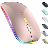 cheap Mice-LED Wireless Mouse Slim Silent Mouse 2.4G Portable Mobile Optical Office Mouse with USB and Type-c Receiver 3 Adjustable DPI Levels for Laptop PC Notebook MacBook