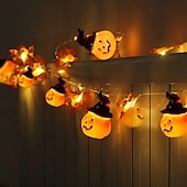 economico Luci di Halloween-luci della stringa della zucca di halloween cappello di zucca luci della stringa della foglia d&#039;acero 3m-20leds 1.5m-10leds alimentato a batteria festa della casa di festa luci della decorazione di