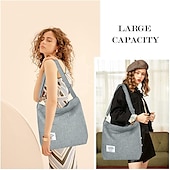 economico Borsette e borse tote-borsa a tracolla in tela da donna – borsa a tracolla minimalista regolabile per uso casual, da viaggio e quotidiano