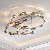 cheap Ceiling Lights &amp; Fans-80 cm Ceiling Light LED Crystal Stainless Steel Designer Art Electroplated Modern 220-240V