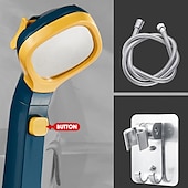 economico Soffioni doccia-soffione doccia 4 modalità regolabile ad alta pressione risparmio idrico one-key stop water soffione doccia pressurizzato portatile accessori per il bagno (con tubo dell&#039;acqua da 1,5 m e supporto)