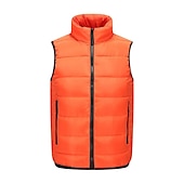 economico Capispalla active da uomo-Per uomo Gilet da escursionismo imbottito Piumino trapuntato Senza maniche Soprabiti Trench Superiore Esterno Tenere al caldo Antivento Traspirante Asciugatura rapida Inverno Cotone Nylon Kong Lan