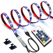 זול אורות רצועת USB-אורות usb led פס אורות rgb צבע בר אור 14-95 אינץ&#039; תאורת טלויזיה אחורית tit כולל 24 מפתחות ir 17 מפתח rf בקר מחשב תצוגת מחשב חדר שינה משחק חדר שינה אווירה אור dc5v