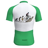 Χαμηλού Κόστους Ανδρικές φανέλες-Ανδρικά Φανέλα ποδηλασίας Με Μοτίβο Αστείος Εξέλιξη Κοντομάνικο Ποδήλατο Αθλητική μπλούζα Μπολύζες με 3 πίσω τσέπες Ποδηλασία Βουνού Ποδηλασία Δρόμου
