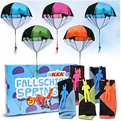 economico Sport e divertimento all&#039;aria aperta-4 set di paracadute da lancio a mano per bambini all&#039;aperto giocattoli divertenti giochi per bambini con paracadute a volo sportivo con mini soldato